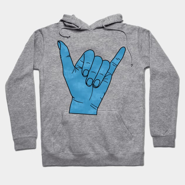 Shaka Hand Sign Hoodie by artolxxvia